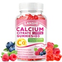 Calcium citraat Gummies 1200mg met vitamine D3 & K2 supplementen voor vrouwen en mannen, hoge absorptie Calcium Gummies Plus Magnesium, zink voor sterke botten & Immuun ondersteuning gemengde Berry smaak