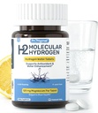 Hydrogen Water Tablets - 12 PPM H2 Molecular Hydrogen - 120 mg Magnesium-Based Reaction System - Supports Antioxidant & Cellular Health, Energy & Brain Function - Non-GMO - Lemon Flavor - 60 Tablets