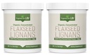 Lignans for Life - Natural Bulk Ground Flaxseed Powder - Omega 3 & 6 Vetzuren Gevuld met hoge vezels Antioxidanten - Ondersteuning Gezond Hart & Hair, Gezond Immune Systeem - 60 Servaties 80mg per tab, 2 Pack