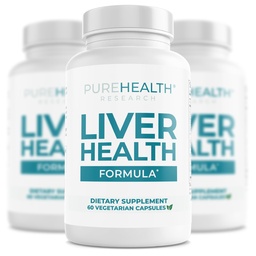 PUREHEALTH Onderzoek Lever Gezondheid Lever Reiniging Detox & Reparatie Ondersteuning Supplement- met melk distel, Kurkumapoeder, Dandelion, Artichoke, Beetwortel, Gember, L Cysteine HCL & Meer - 180 Capsules