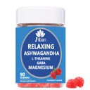 Cortisol Supplements for Women, Calm Magnesium Glycinate Gummies, Ashwagandha, L-Theanine, GABA, D3, B6, Mood Anxiety Sleep Relax, Raspberry Flavour, Vegan 90 Gummies