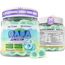 GABA Gummies 1000mg - Liposomal Calm Mood Gummies with L-Theanine, Magnesium Glycinate, Ashwagandha, 5htp, Inositol, Melatonin-Free for Zzz Better, GABA Supplements for Adult, Sugar-Free 60Cts