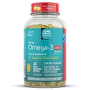 Members Mark Omega-3 Mini Softgels (300 Count.) 360mg – Easy-to-Swallow Fish Oil with DHA & EPA – Heart & Brain Support – No Fishy Aftertaste