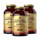 Solgar Calcium Magnesium Plus Boron - 250 Tablets, Pack of 3 - Non-GMO, Vegan, Gluten Free, Dairy Free, Kosher - 249 Total Servings
