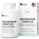 High Absorption Magnesium Complex with Glycinate, Malate & Taurate - Premium Magnesium Supplement for Sleep, Relaxation, Leg Cramps & Stress Relief - 100% Chelated & Easy On The Gut - 90 Capsules