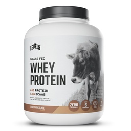 Levels Grass Fed Whey Protein Powder, No Artificials, 24G of Protein, Pure Chocolate, 5LB