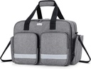 Trunab Medical Bag - Lege EHBO-tas voor verpleegster, arts, paramedicus - Home Care Nurse Bag met gevoerde laag voor laptop - Gepatenteerd ontwerp - Grey