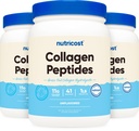 Nutricost Pure Collagen Hydrolysate (Bovine) Powder (3 Pack) - Grass Fed Bovine Collagen, 1LB Each