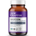 New Chapter Magnesium + Plant-Based Melatonin Supplement, with 2.5X Better Absorption Magnesium Glycinate & Non-GMO Melatonin 1 mg from Tomato – Sleep Aid & Muscle Relaxation* - 60 Tablets