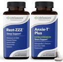 LifeSeasons Anxie-T Plus - Extra Strength with Sleep Support - Supports Mood & Mental Focus - Feel Calm & Relaxed - Eases Tension & Nervousness, Ashwagandha, Kava, GABA & L-Theanine - 120 Capsules