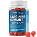 L-Arginine Gummies with L-Citrulline and Beet Root - Nitric Oxide Supplement - 90 Count - Energy, Endurance, and Recovery Support - Vegan, Non-GMO - Energizing Sour Berry Flavor, 30-Day Serving