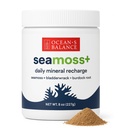 Ocean’s Balance SeaMoss+ Wellness Blend Powder – Organic Sea Moss, Bladderwrack & Burdock Root – 8oz – Wildcrafted Superfood – Thyroid Support, Healthy Skin, Detox & Joint Wellness