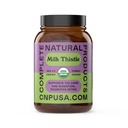 Complete Natural Products Pure Organic Milk Thistle Capsules - 500 mg Silymarin Powder 100 Pills