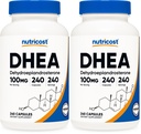 Nutricost DHEA 100mg, 240 Capsules - Gluten Free, Soy Free, Non-GMO, Supplement (Pack of 2)