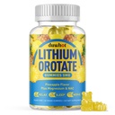 Lithium Orotate Gummies 5mg, Low Dose Lithium Supplements with Magnesium & NAC for Mood & Stress Relief, Gentle & Highly Absorbable, Sugar Free, Vegan, Pectin, Pineapple, 60 Chews