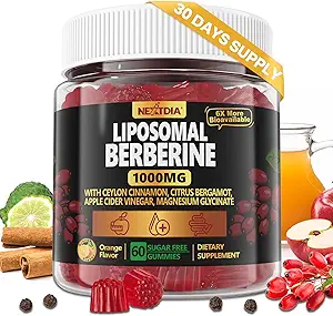 Liposomale Berberine Complex Gummies - met chroom, Ceylon kaneel, Bergamot, Ondersteuning van algehele welzijn