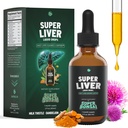 SuperBonsai Super Lever Ondersteuning met melkdistel - Alle natuurlijke leverreiniging Detox & Repair Aid - Doctor-geformuleerd leversupplement - vloeibare kruidensupplementen voor de gezondheid van de lever - 1 maand levering