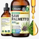 BIO KRAUTER Saw Palmetto Extract - Vegan Saw Palmetto voor mannen en vrouwen - Urinaire ondersteuning - Alcohol & suikervrij - 4 Fl.Oz.