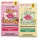 Legendairy Milk She’s Thirsty Strawberry Lemonade & Lemon Lime Duo Electrolyte Powder Packets, Coconut Water Hydration Mix for Women, No Sugar Added, Immune Support, Pregnancy Safe Drink Mix, 36 Ct