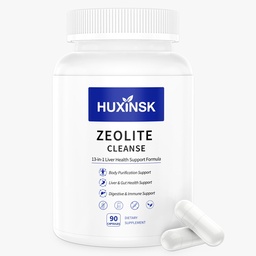 Zeolite Detox Supplement, Liver Cleanse Detox & Repair, Supports Gut Health, Maximum Absorption, NAC, Glutathione, Milk Thistle, Cilantro, Chlorella, Shilajit, Modified Citrus Pectin, 90 Capsules