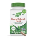 Nature's Way Black Cohosh Root, traditionele ondersteuning voor de gezondheid van vrouwen*, 540 mg per portie, niet-GMO Project geverifieerd, 100 capsules