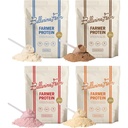 Ballerina Farm Grass Fed Whey Protein Powder, 4 Flavor Variety Bundle, 24g Protein with Collagen Peptides, Bovine Colostrum, Hemp Hearts & Prebiotic Fiber, No Added Sugar, 40 Servings Total
