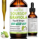 Soursop Graviola Liquid Drops - 2000mg Pure Sousop Extract Blended with 300mg Sea Moss & 100mg Vlierbes - Krachtige Cell Support, Antioxidant-Rich, Immune-Boosting - 2 Fl Oz (60ml) Fles