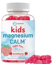 Kids Magnesium Gummies for Age 2+, 120 Count | Sugar Free Strawberry Flavor | Calm Magnesium Citrate Gummies for Sleep, Relaxation, Muscle, Bones, & Mood Support* | Non-GMO, Gluten Free