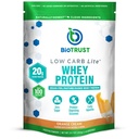 BioTrust Low Carb Lite, 20 Gram Grass-Fed Whey Protein Isolaat, 100 Calorieën, ProHydrolase Digestieve Enzymen, Non-GMO, Vrij van soja en Gluten, rBGH-Free (14 Servers) (Orange Cream)