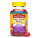 Nature Made Triple-Action Biotics, Gut and Immune Health Support, Digestive Probiotics for Women and Men, Prebiotic Fiber Gummies, 48 Gummies, 24 Day Supply