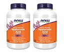 NOW Foods Supplements, Hyaluronic Acid 100 mg, Double Strength with L-Proline, Alpha Lipoic Acid and Grape Seed Extract, 180 Veg Capsules (Pack of 2)