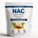 NAC 600mg | N-Acetyl Cysteine with NAD+ & Coconut Oil | Nicotinamide Complex | Non-GMO | 300 Count