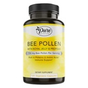 Pure By Nature Supplément de pollen d'abeille avec Propolis & Royal Jelly pour le support immunitaire, propriétés antioxydantes, 120 capsules végétales non OGM