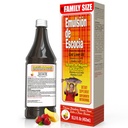 Emulsión de Escocia Cod Liver Oil – Strawberry-Banana Flavor – Vitamins A, D, E & B1 for Immune and Liver Support – Liquid Supplement for Kids – 15.3 Fl Oz | 1-Pack
