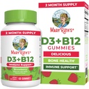 MaryRuth Organics Vegan Vitamin D3 + Vitamine B12 Gummies 2 maand levering 