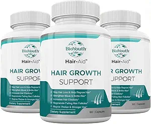 Labs Vitamines de croissance des cheveux Supplément pour la croissance des cheveux plus épais,180 Capsules - Mélange nutritif de vitamine E, Cétone framboise, Iron & Saw Palmetto pour minimiser la perte de cheveux pour les deux femmes et les hommes.