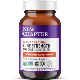 Nieuw hoofdstuk Calciumsupplement - Botsterkte Organisch Calcium met Magnesium, Vitamine D3+K2, 70+ Trace Minerals for Bone Health, Glutenvrij, Makkelijk doorslikken Slim Tablets - 180 Tel.
