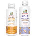 MaryRuth Organics Lion's Mane Liposomal (Coffee Cake) & Hair Growth MAX (Almond Cookie) | Clean Label Project Verified® | Vitamins for Cognitive Support, Beauty, and Overall Health | Vegan, Non-GMO