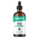 Vimergy Organic Liquid Vitamin B12 Supplement 2500 mcg, Methylcobalamine & Adenosylcobalamine Fast-Absorbing Energy Support USDA Organic, Vegan, Non-GMO B12 Vitaminen for Women & Men 115 Serving (115 ml)