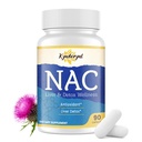 NAC Supplement N-Acetyl Cysteine | High Dose NAC 1000mg for Liver Focused | N-Acetyl-L-Cysteine with Milk Thistle & Glutathione | NAC Capsules 45-Count Vegan