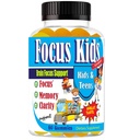 Focus Kids Gummies for Kids and Teens, Attention, Memory & Concentration, Focus Supplement for School & Study Brain Vitamins for Children DHA & Omega 3-6-9 – 60ct