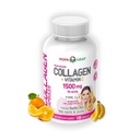 Collagen Capsules with Vitamin C - High Absorption Anti-Aging Formula for Healthy Hair, Skin, Nails and Joints - Types 1 and 3 Collagen Booster Supplement - 120 Tablets(1500mg)