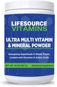 LifeSource Vitaminen Ultra Multi Vitamine & Mineraal Poeder - Geheel op basis van voedsel - 30 dagen levering