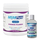 KALA GEZONDHEID MSMPure MSM Coarse Flakes 1lb en MSM Gel met Biologische Aloë 8oz Bundle