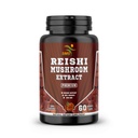 Potent Pure 20:1 Ganoderma Lucidum Extract, Reishi Mushroom 1,000mg Daily, (Vegan Non-GMO,Gluten Free) for Immune Support - 60 Veggie Capsules