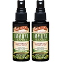 Barlean's 2 Pack Olive Leaf Complex Throat Spray met pepermunt, citroen en salie voor Itchy Throat Relief, Immune Support Supplement, Liquid Blended Extract, 1.5 oz