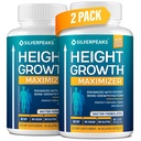 SILVERPEAKS Growth Capsules to Grow Taller - Height Growth Maximizer met Calcium voor bot Kracht - Made in USA - Natural Get Taller Supplement om botgroei te verhogen - Pack of 2