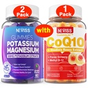 2Pack Potassium Magnesium Gummies + 1Pack CoQ10 Filled Gummies