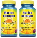 Nature's Life Marine Collagen Deep Skin Care Formula Plus Vitamin C | from Deep Cold-Water Fish | 30 Servings, 60 Caps (Pack of 2)