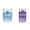 Garden of Life Grass Fed & Marine Collagen Peptides Powder Bundle - Unflavored Hydrolyzed Protein for Skin, Hair, Nails, Joints - 28 & 12 Servings